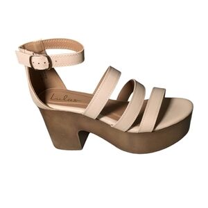 Lulu's Blush Pink Platform Sandals size 8.5
